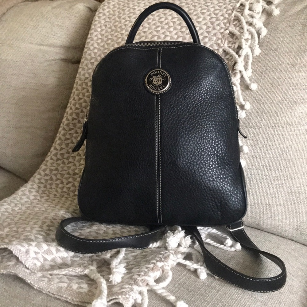 Dooney&Bourke Black Pebble Grain Leather Backpack